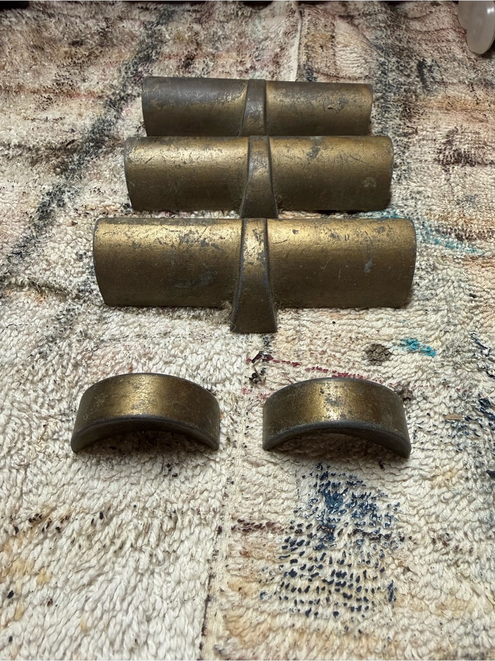 Antique Brass Drawer Pulls - Set of 5